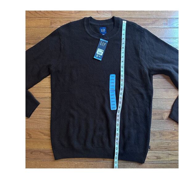 Gap Mens Sweater in Java Brown NWT Ribbed Seed Stitched - Picture 4 of 9